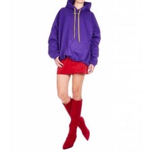 J. Crew coral color velvet mini skirt size 4